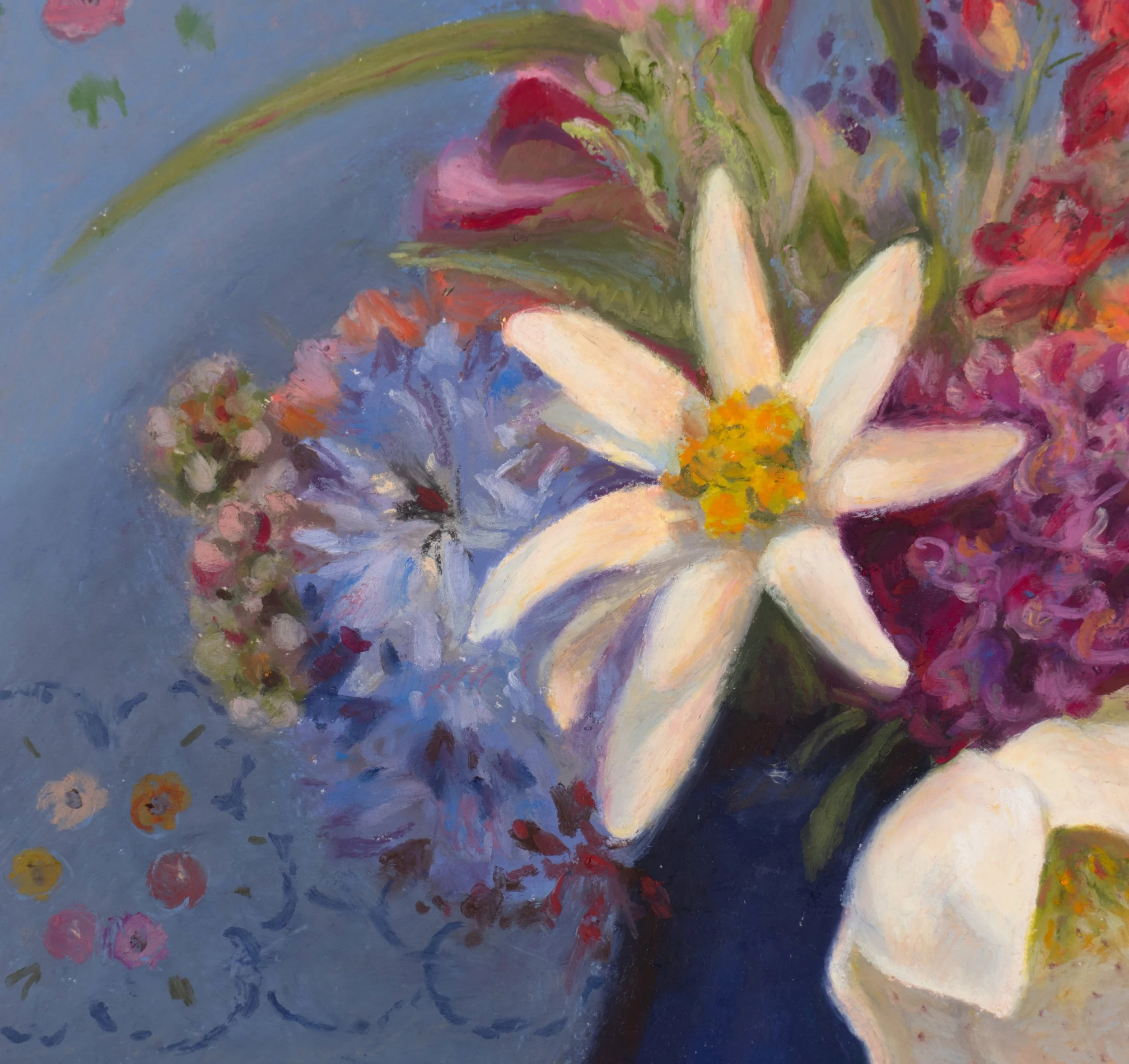 Still life with a blue creamer — Lena Rivo